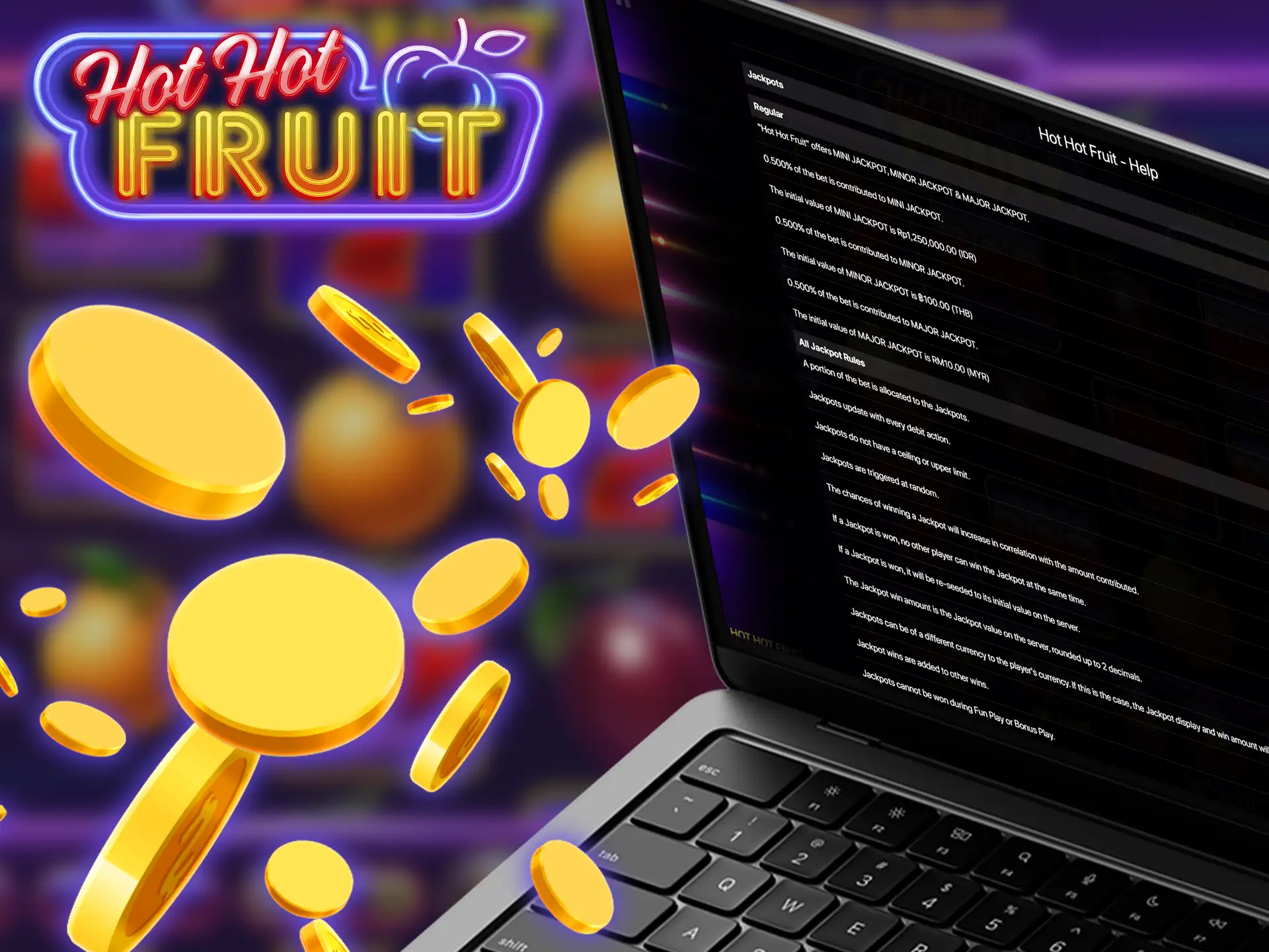 The Jackpot Race feature in Hot Hot Fruit game.