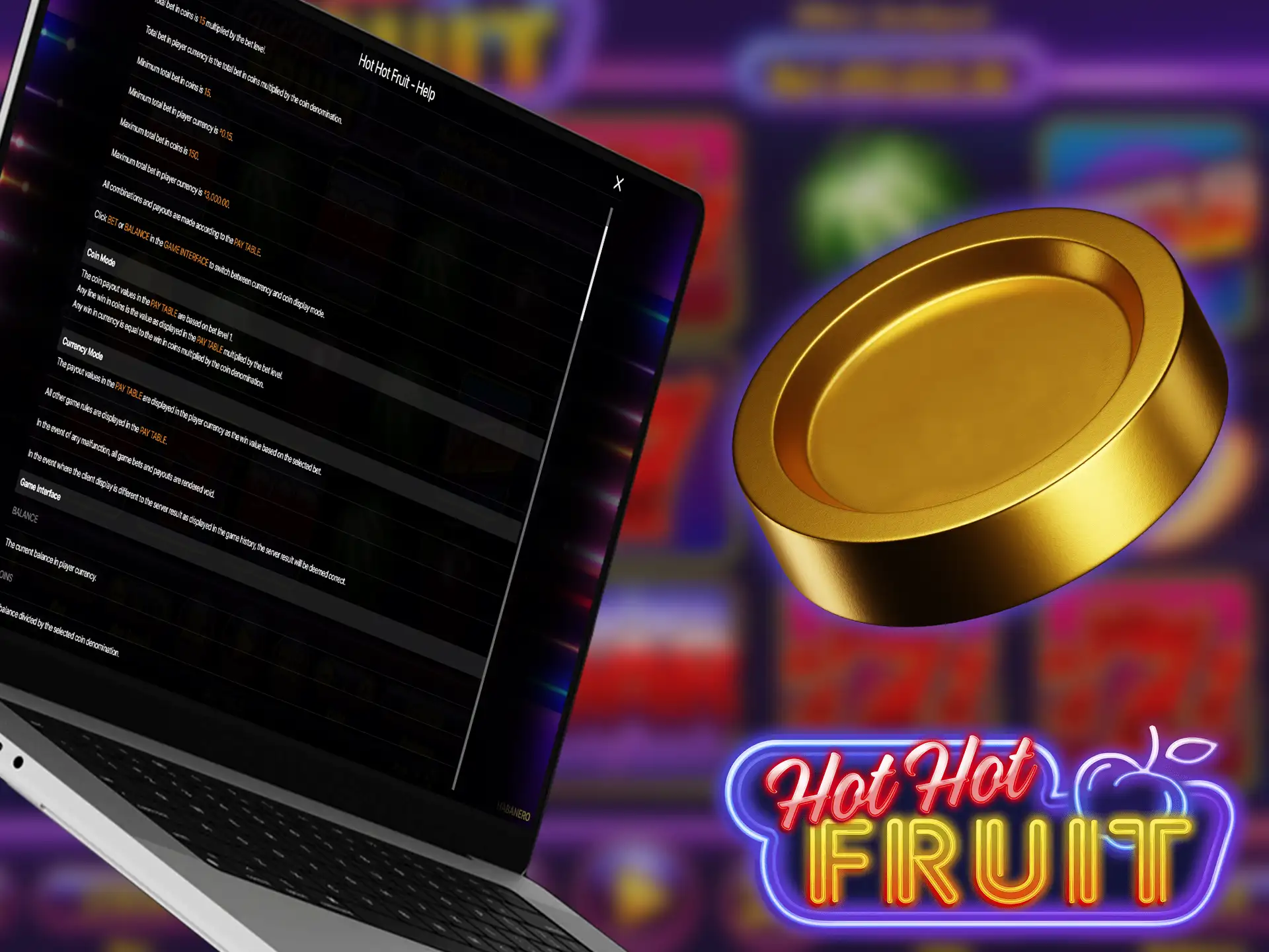 Coin mode in the Hot Hot Fruit game.