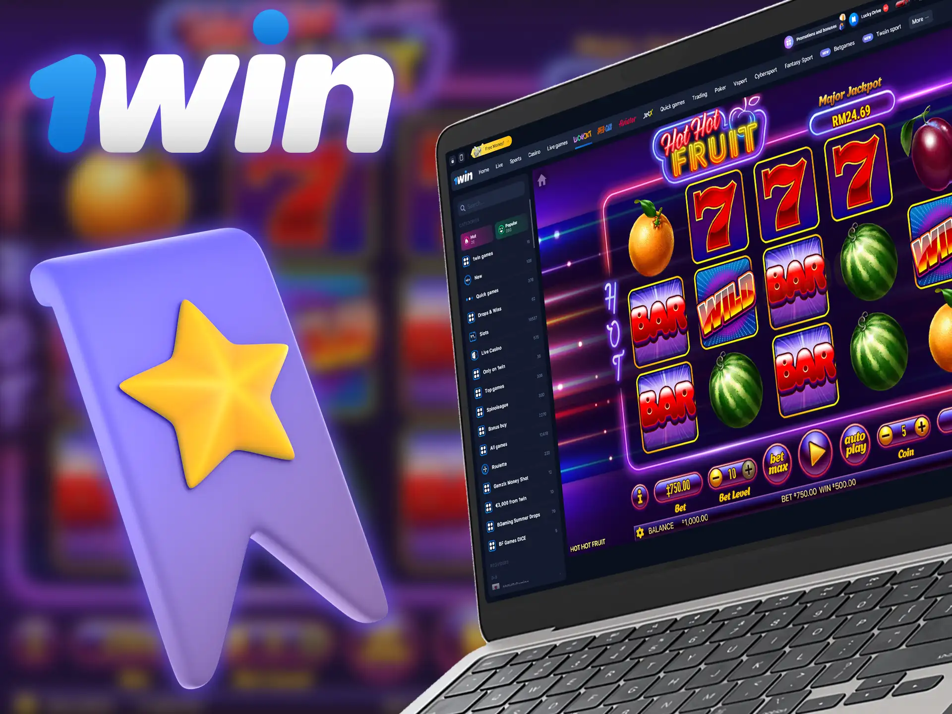 Hot Hot Fruit on 1Win offers classic casino fun with simple gameplay.